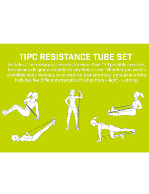 Urban Fitness Resistance Tube Set 11pc